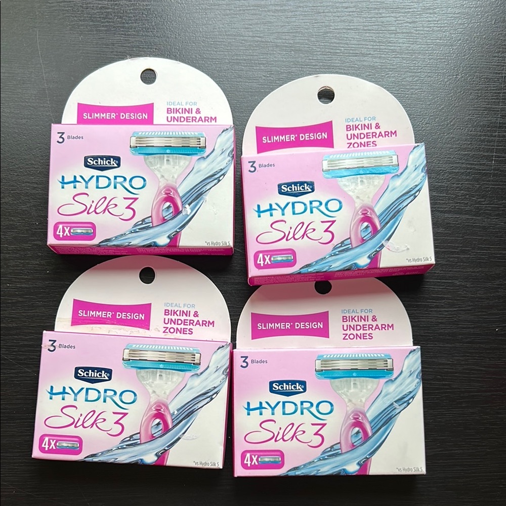 Schick Hydro Silk 3 Refill Cartridges - 4 boxes, 4 refills per box - NEW